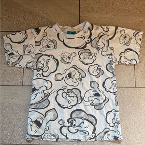 Y2K Vintage Women’s Popeye T-shirt  Blue